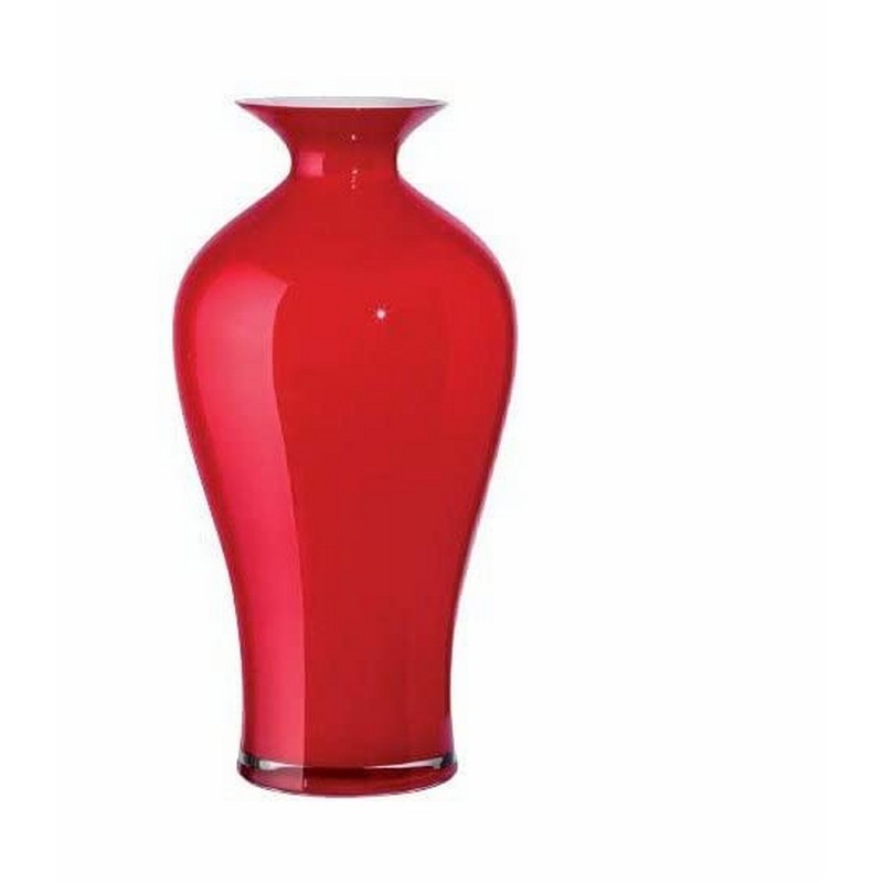 AURORA VASO H 42 CM. OPALE ROSSO ONLYLUX
