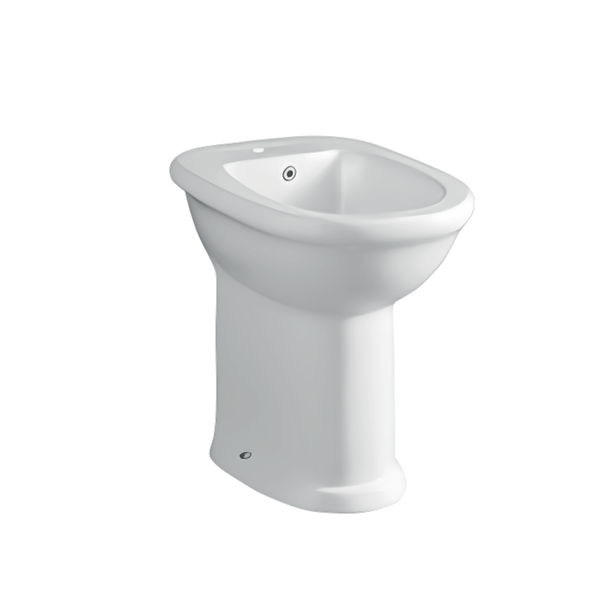 Bidet a Terra Accessibile Azzurra Ceramica "Confort" Bianco Lucido