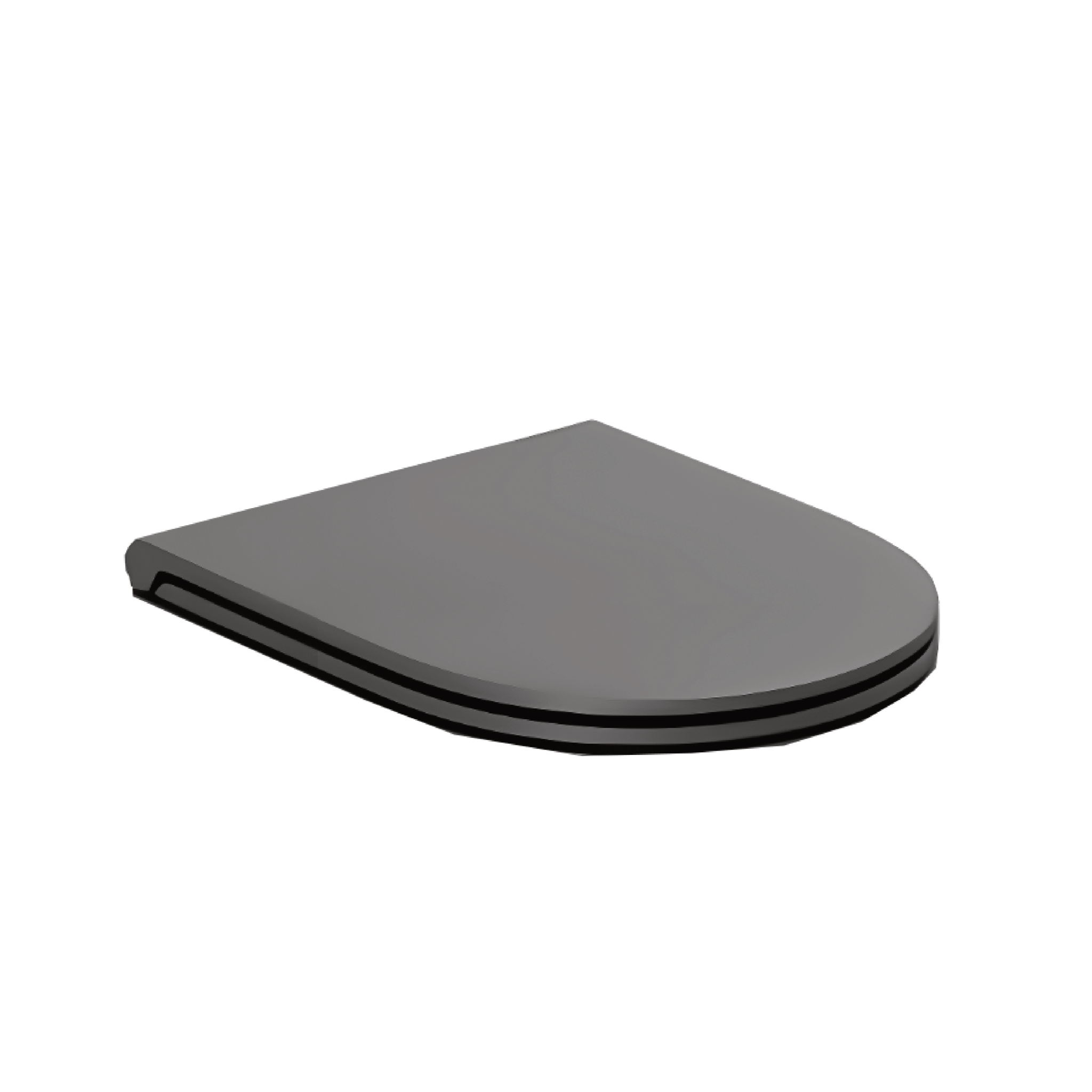 Copriwater Soft-Close Azzurra Ceramica "Comoda" Nero Opaco