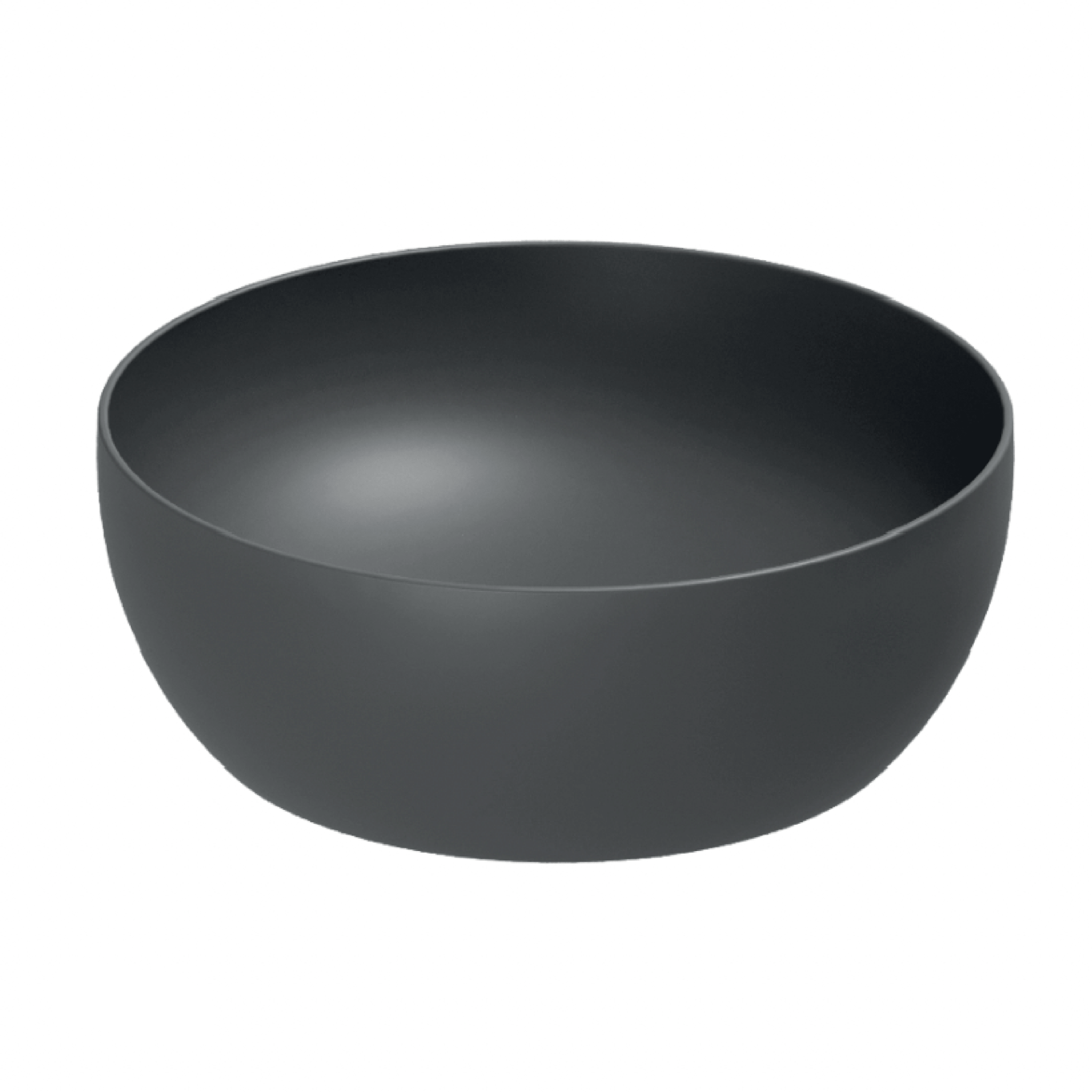 Lavabo D'Appoggio 40 Cm Azzurra Ceramica "Elegance Circle" Nero Opaco
