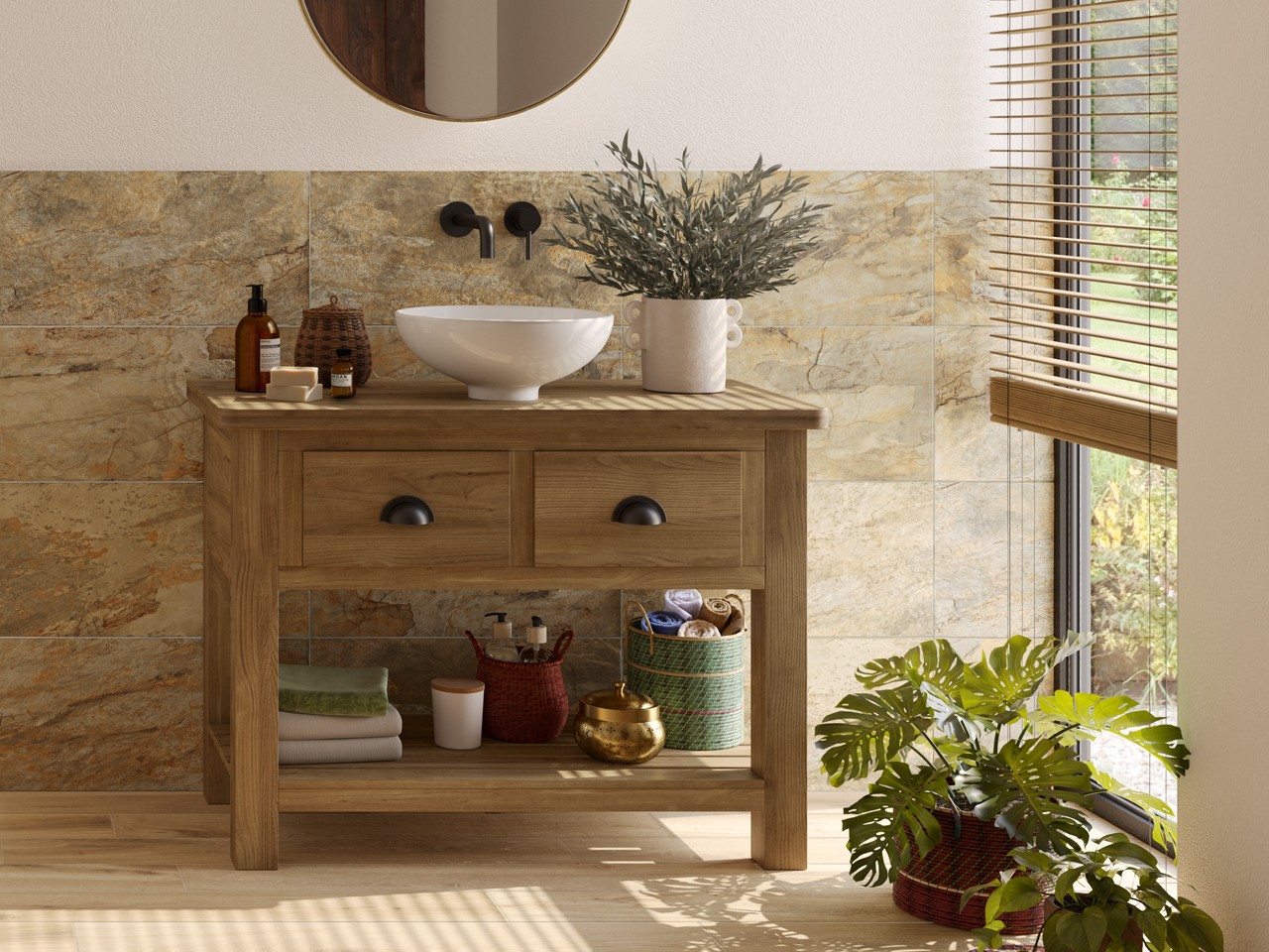 Piastrella Bali Gold 2a Scelta 30x60,4 Gres Effetto Ardesia Oro-76214