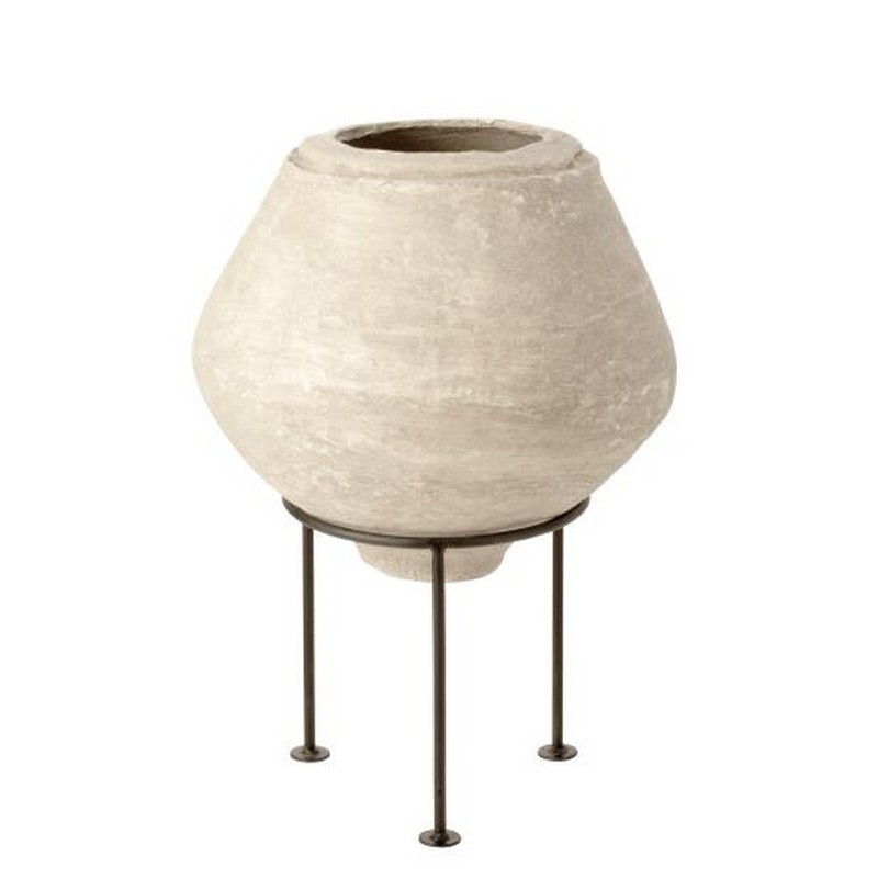 BARATTOLO PIEDE CHAD CARTAPESTA BIANCO 53X53X55 CM. JOLIPA