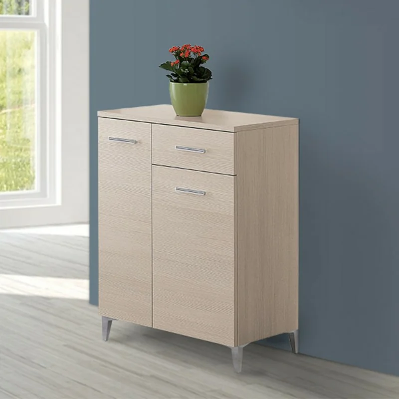 Base multiuso 60x34 cm larice con 2 ante e cassetto scorrevole Desya