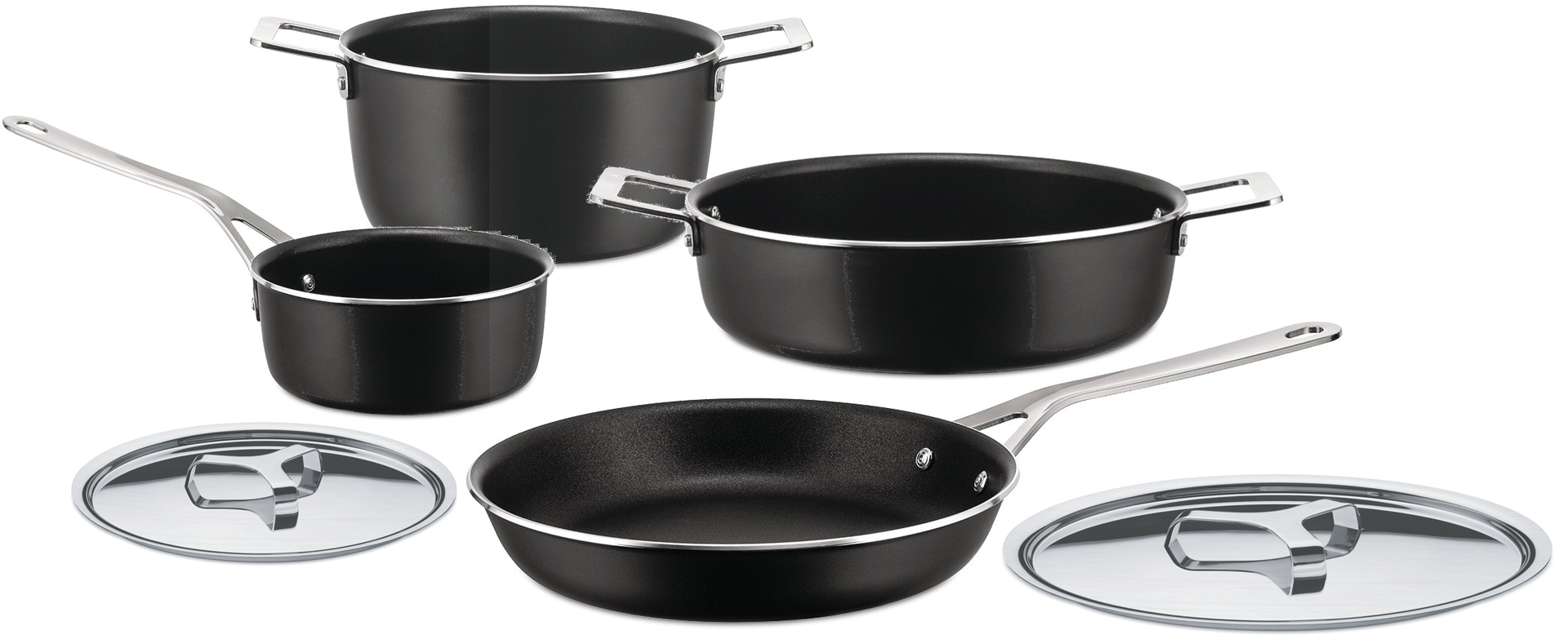 Batteria Antiaderente PotsePans 6 pezzi per Induzione