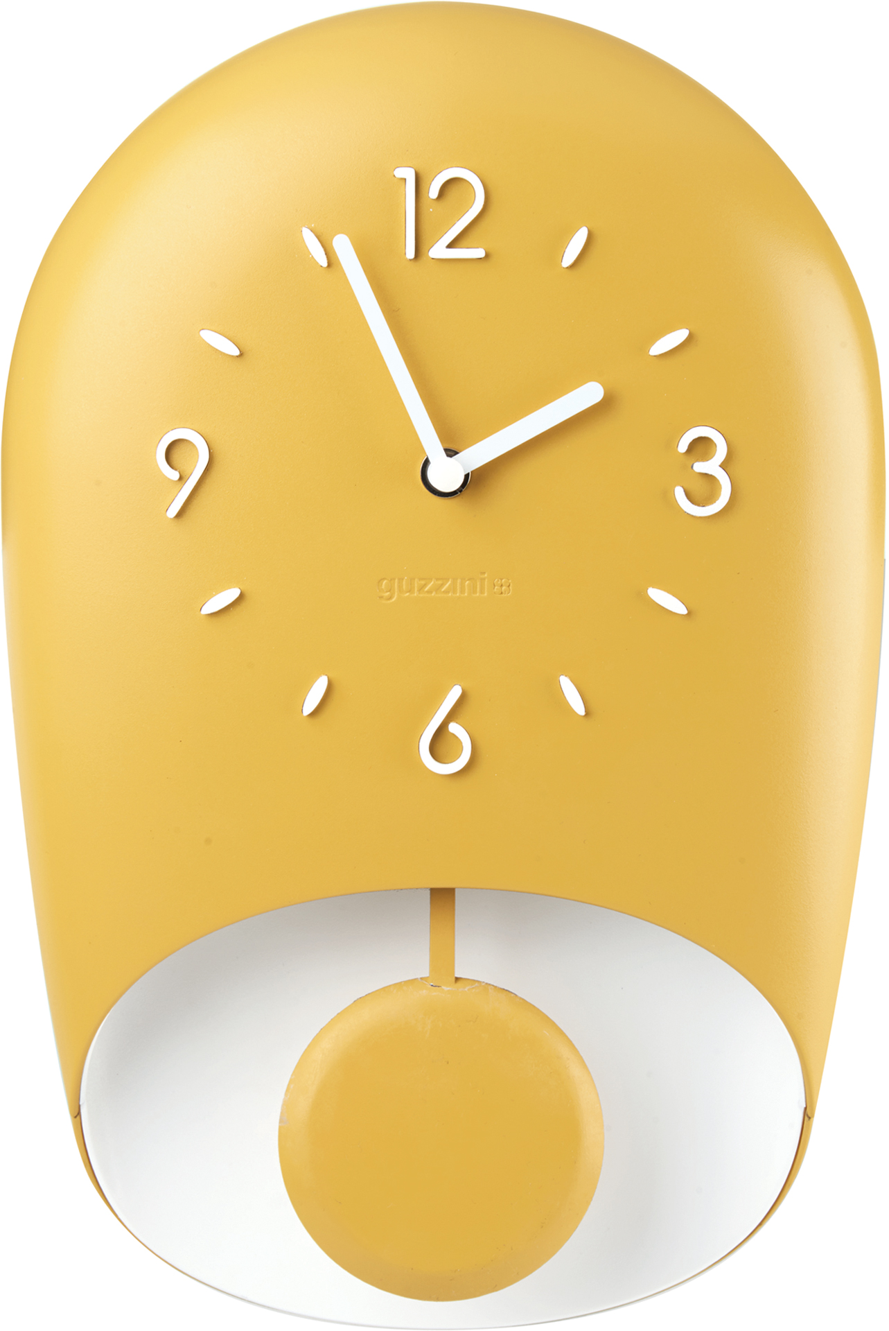 BELL Orologio da parete giallo con pendolo
