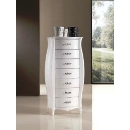 BELLISSIMA CASSETTIERA BOMBATA BIANCO