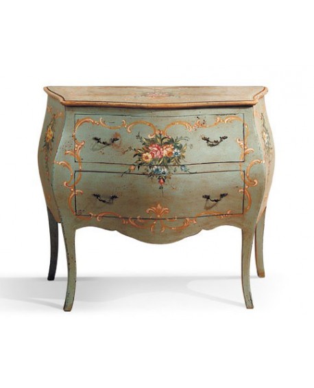 COMO' legno DECORATO VERDE INVECCHIATO L 94 P 42 H 80