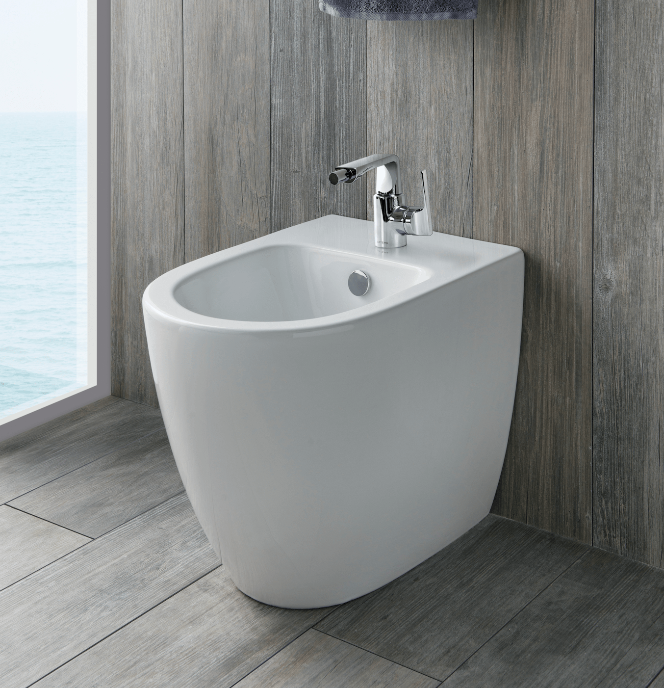 Bidet a Terra Vitra "Sento" Bianco Lucido