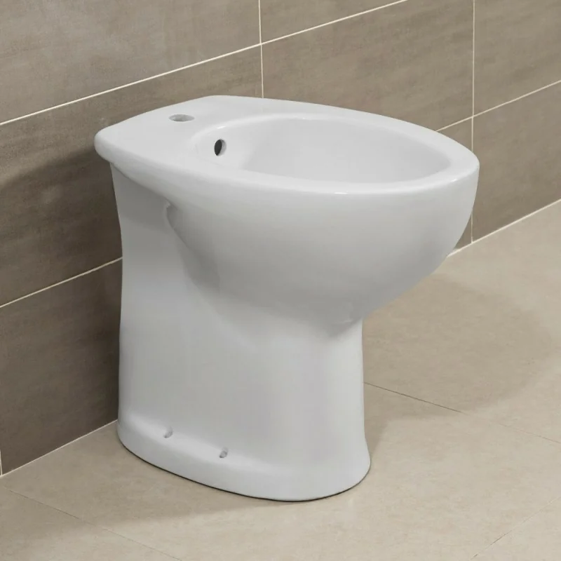 Bidet per anziani e disabili con altezza 49 cm e foro per rubinetto