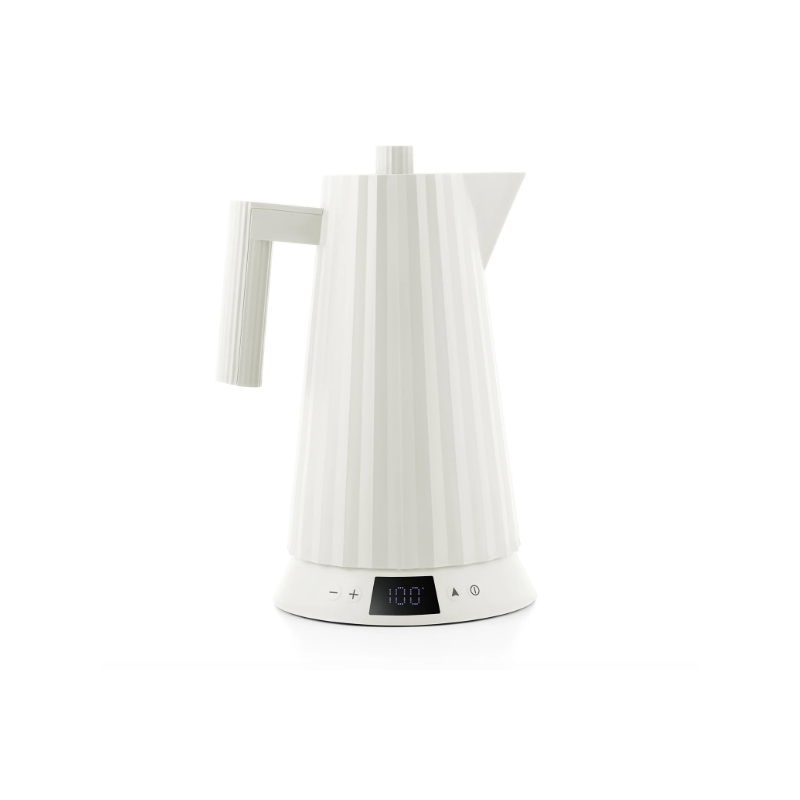 Bollitore elettrico a controllo di temperatura Alessi Plissé bianco 170 cl