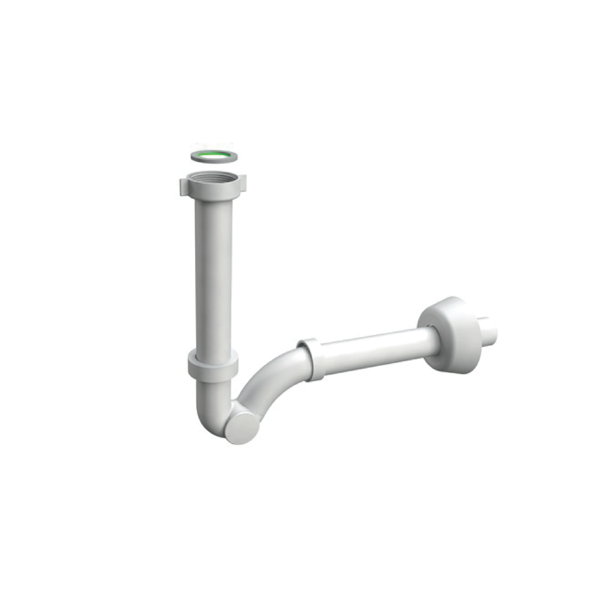 Sifone a Esse Bonomini "Monster" Bianco Lucido