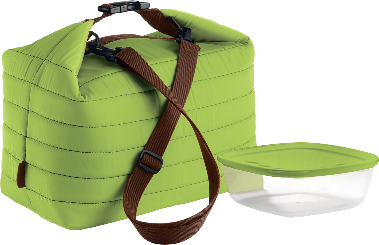 Borsa termica grande Handy verde mela con contenitore