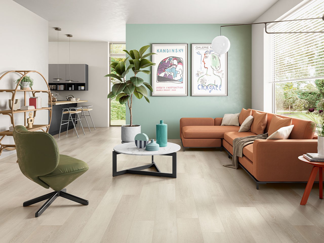 Pavimento Spc Boston White Effetto Legno Rovere Bianco-68839