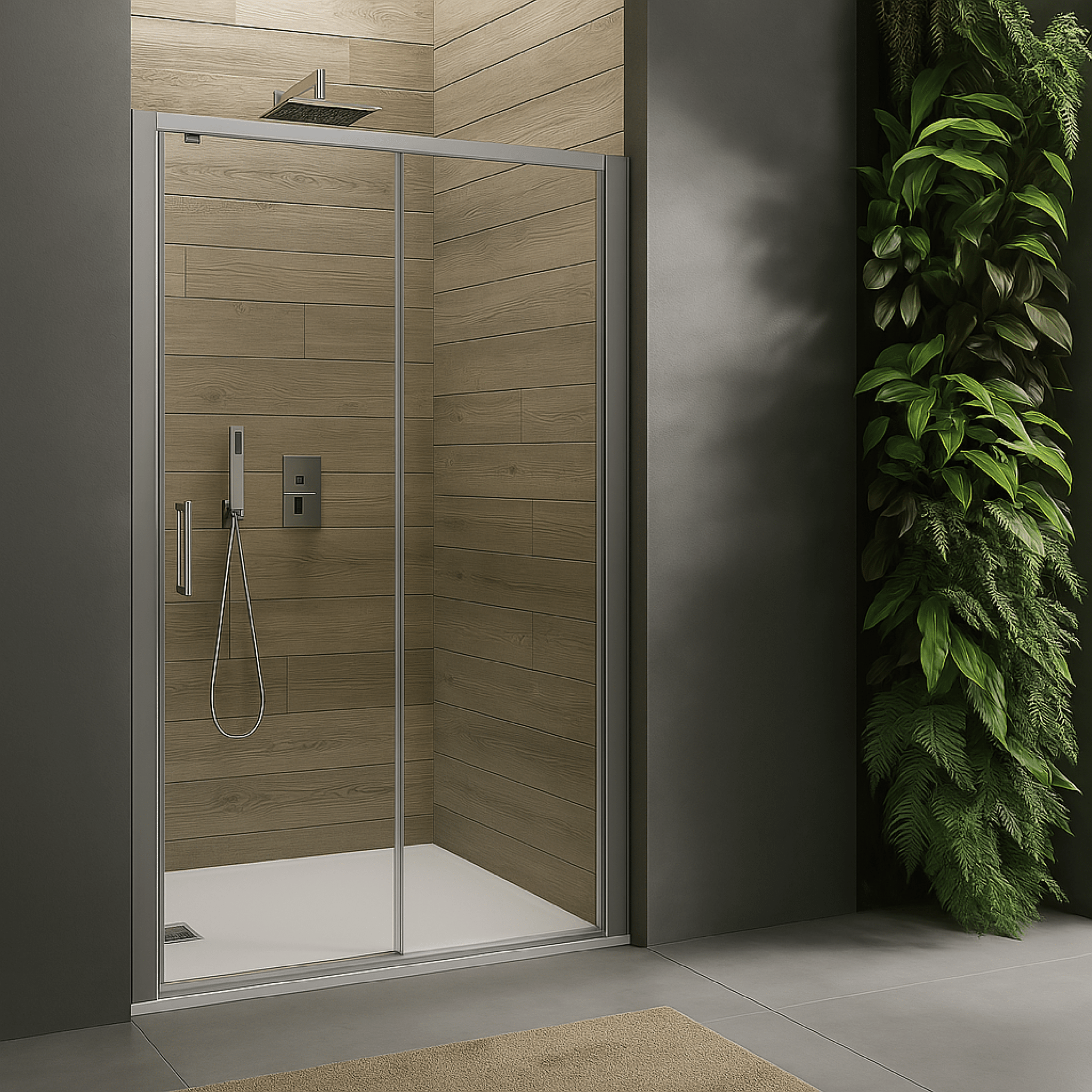 Box Doccia Scorrevole 100 Cm Vanita Docce "Atena" Cromo Lucido/Vetro Trasparente