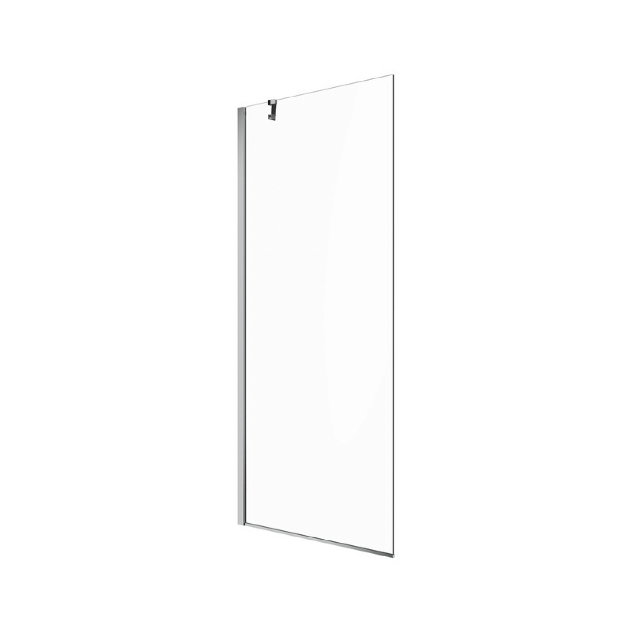 Box Doccia Walk-In 80 Cm Con Braccio Telescopico Ercos "Gold" Cromo Lucido/Vetro Trasparente