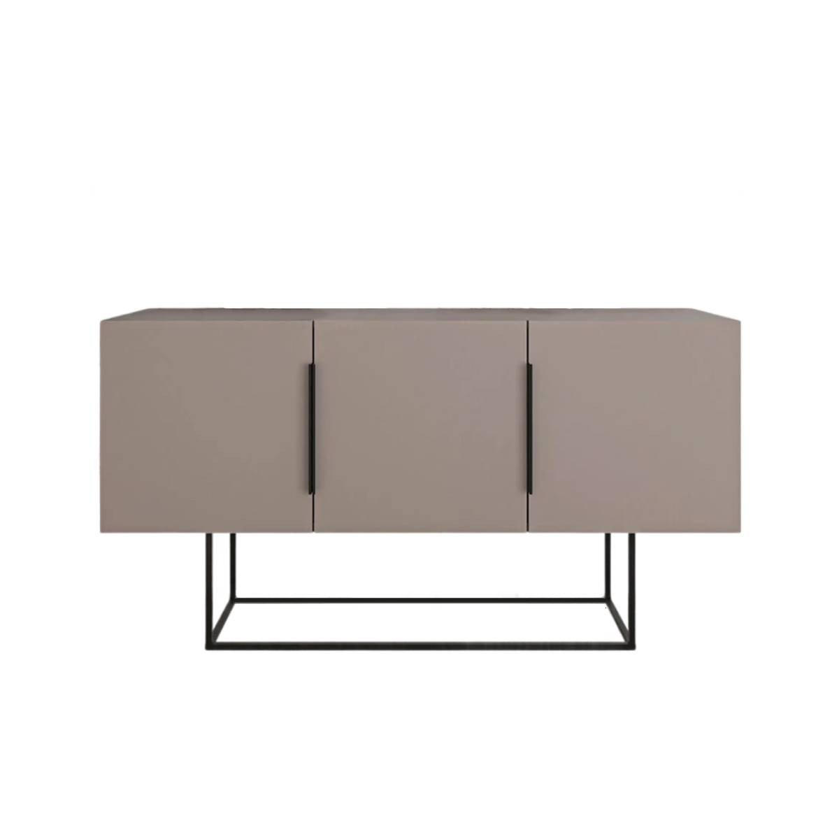 Buffet 3 porte e piedi in metallo Titan - L150 cm