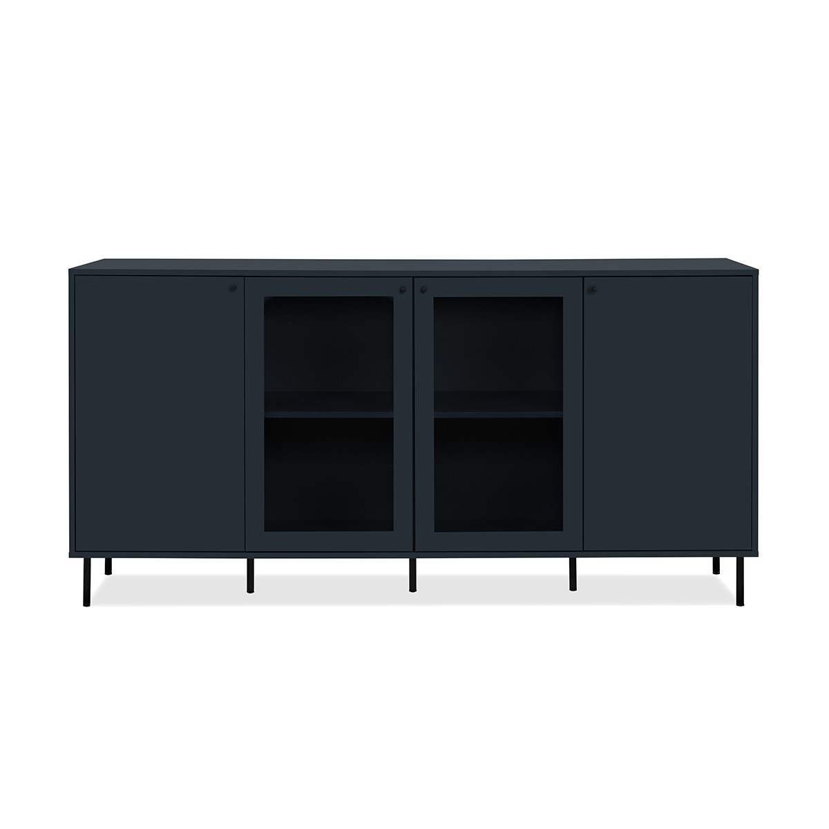 Buffet 4 Porte di cui 2 Vetrate Blu Navy L180 cm - BOGOTA
