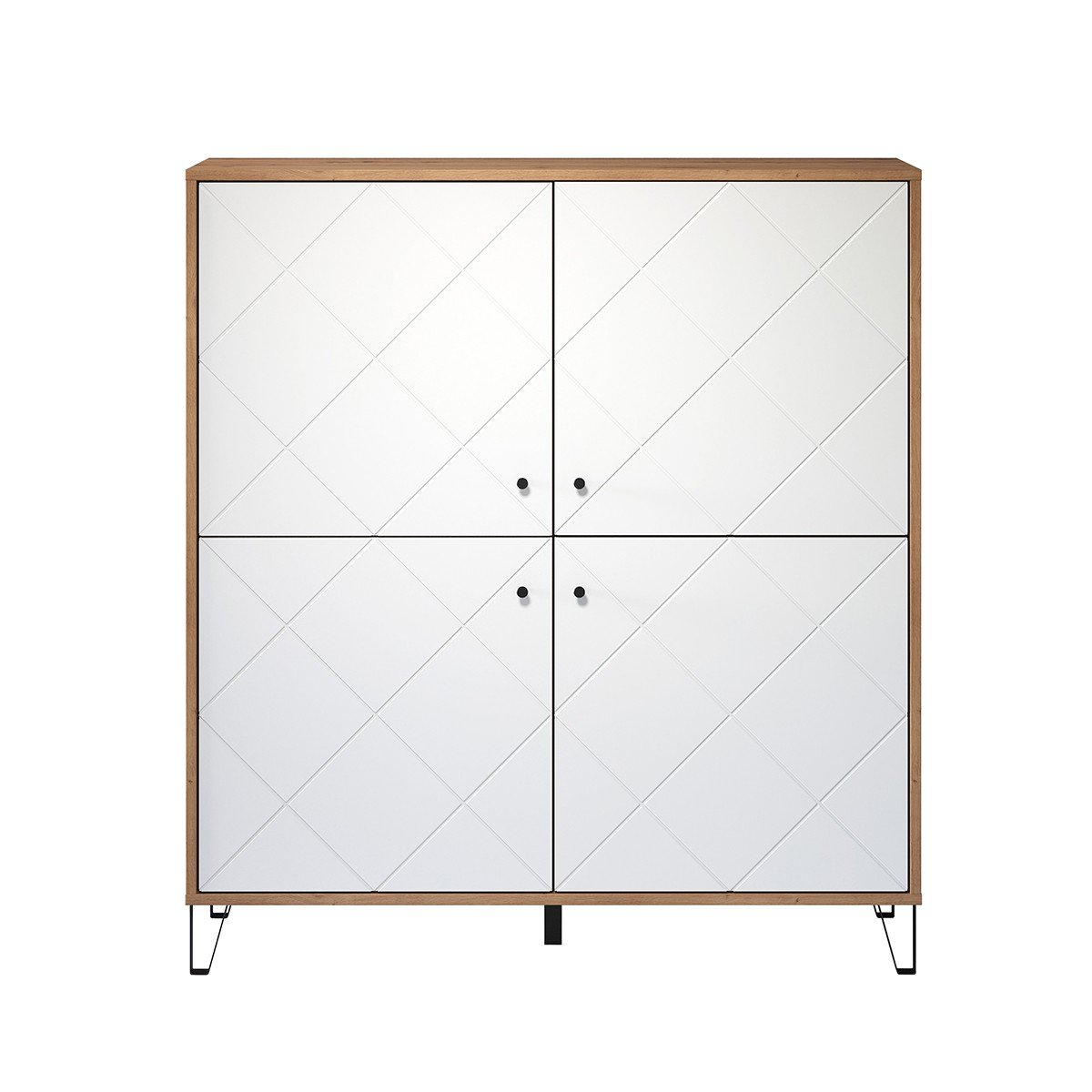 Buffet alto 4 ante bianco opaco L123 cm - Touch
