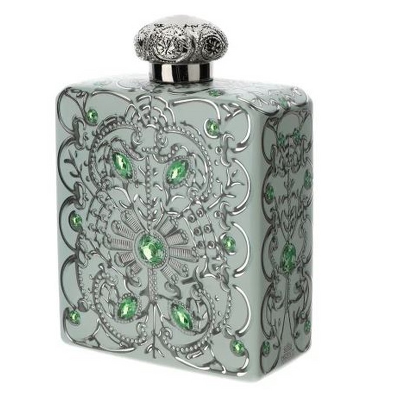 BYZANTIUM BOTTIGLIA IN PORCELLANA VERDE 19X9X27 CM. HERVIT