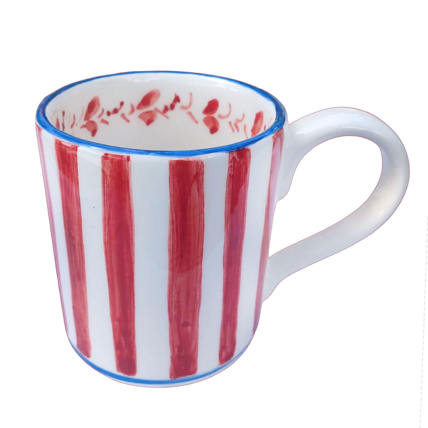 Set di 6 tazze rosse in ceramica