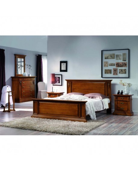 camera completa legno massello vari colori particolare rilievo foglia