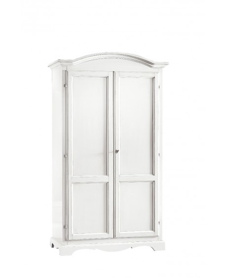 ARMADIO 2 ANTE ARTE POVERA LACCATO BIANCO OPACO