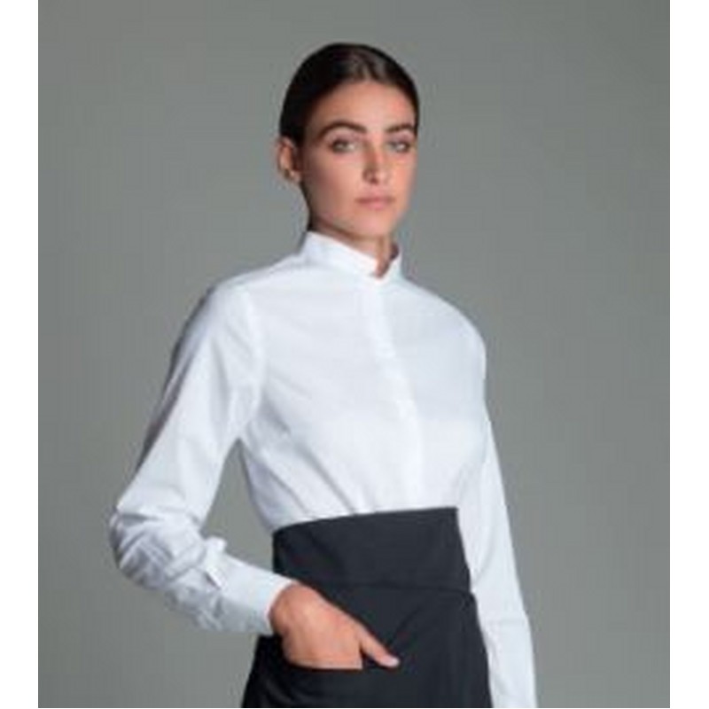 CAMICIA TG M BIANCA DONNA COLLO ALLA COREANA MANICA LUNGA