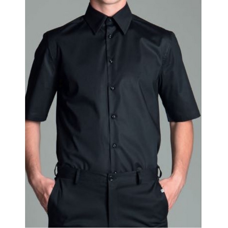 CAMICIA TG M COLLO ALL'ITALIANA MANICA CORTA NERA