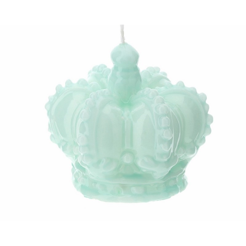 CANDELA CORONA VERDE LACCATA 9X8 CM. HERVIT