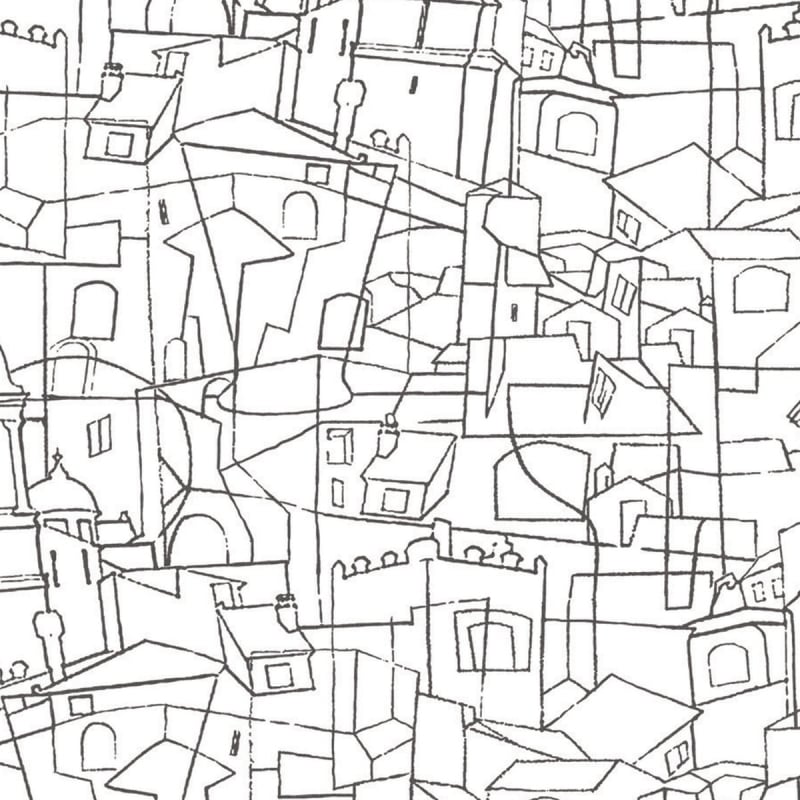 Carta da parati adhésif Cubist Cityscape  York Wallcoverings