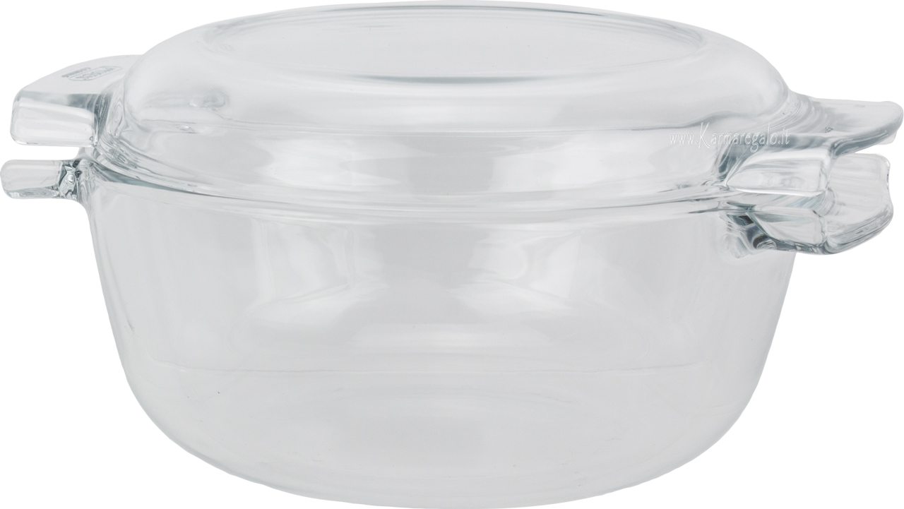 Casseruola in vetro pyrex con coperchio