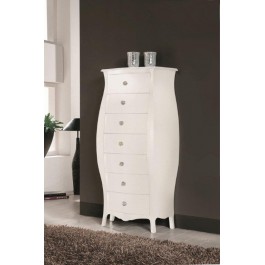 CASSETTIERA BOMBATA BIANCO OPACO - codluis 322