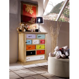 CASSETTIERA COL ARLECCHINO - LEGNO - MADE IN ITALY