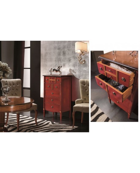 CASSETTIERA DIRETTORIO 5 CASSETTI IN CILIEGIO MASSELLO L.59 H.103 P.43