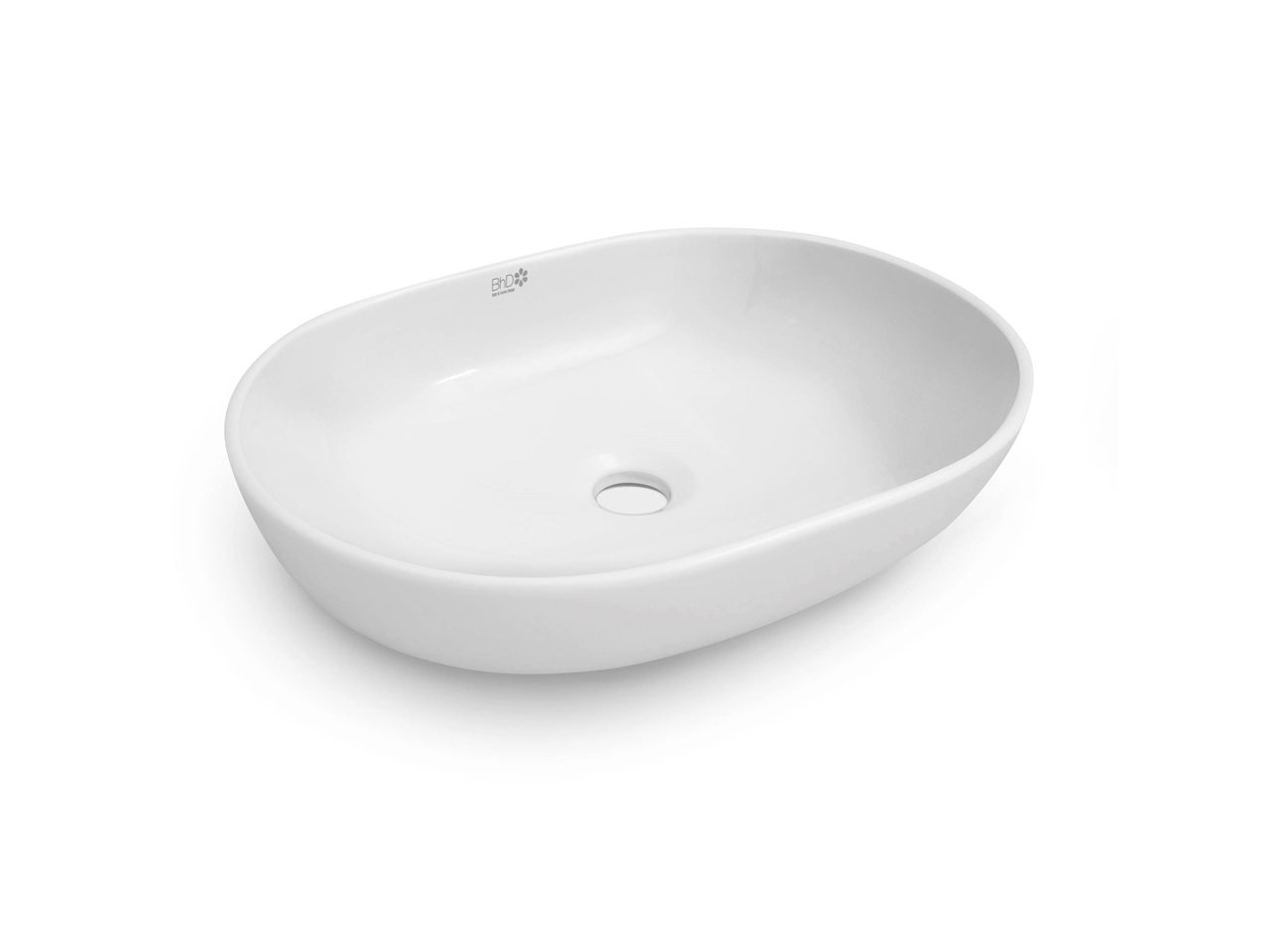 Lavabo da Appoggio Castilla 48X35X14 in Ceramica Lucido Bianco-17044