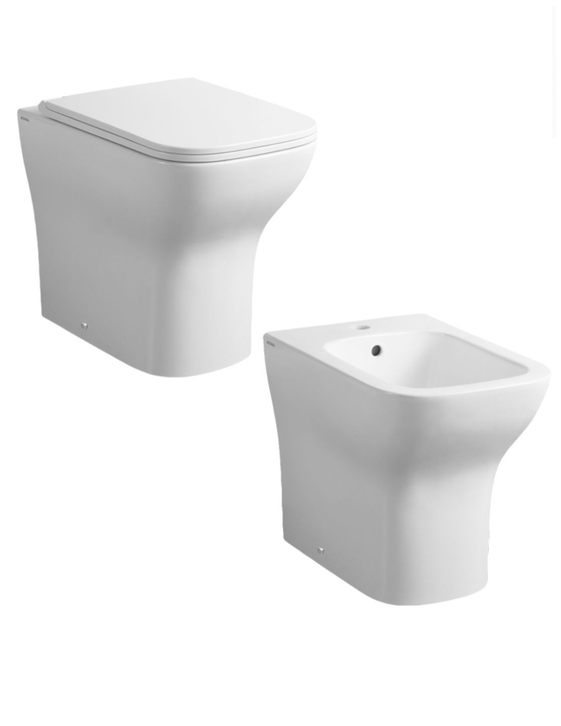 Ceramica Althea - Seven WC + Bidet + coprivaso rallentato|FIlomuro senza brida H43cm