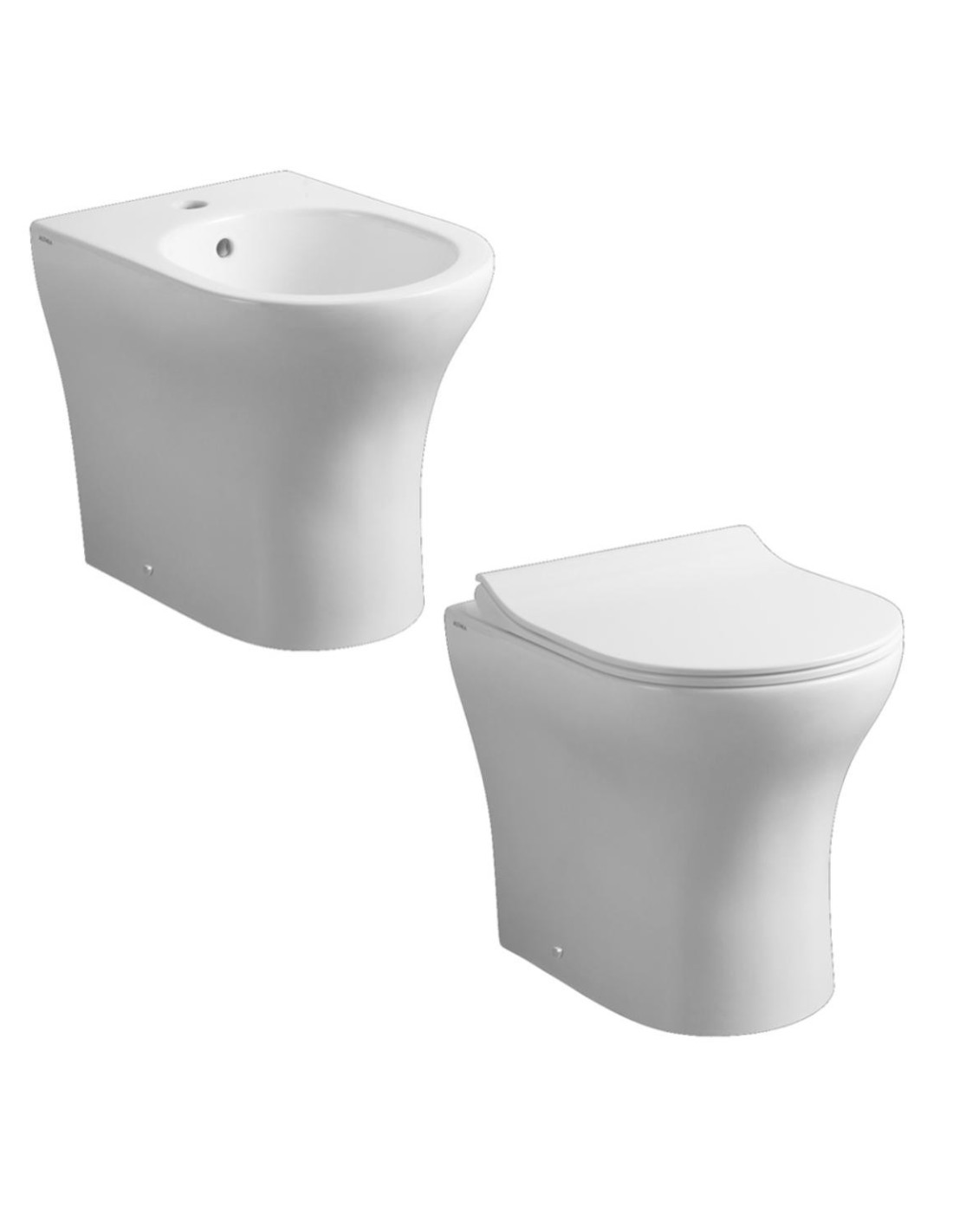 Ceramica Althea - SOLI WC + Bidet + coprivaso rallentato|Filomuro senza brida