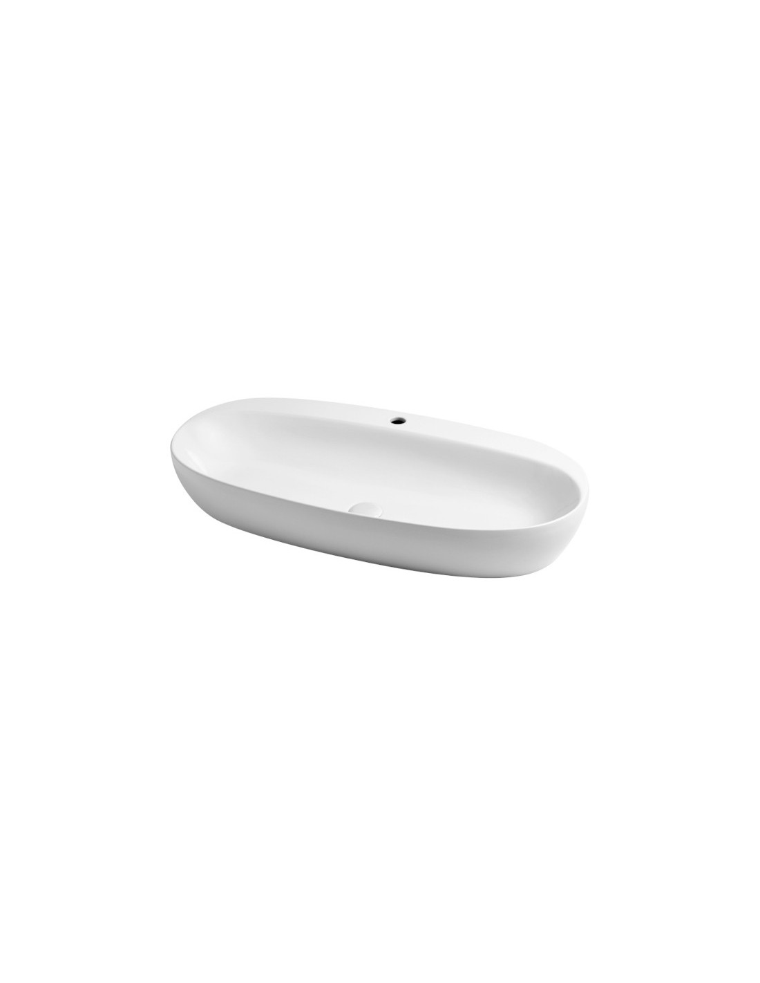 Ceramica Azzurra - lavabo d'appoggio circle monoforo 90X44 ELLA090440CMBI