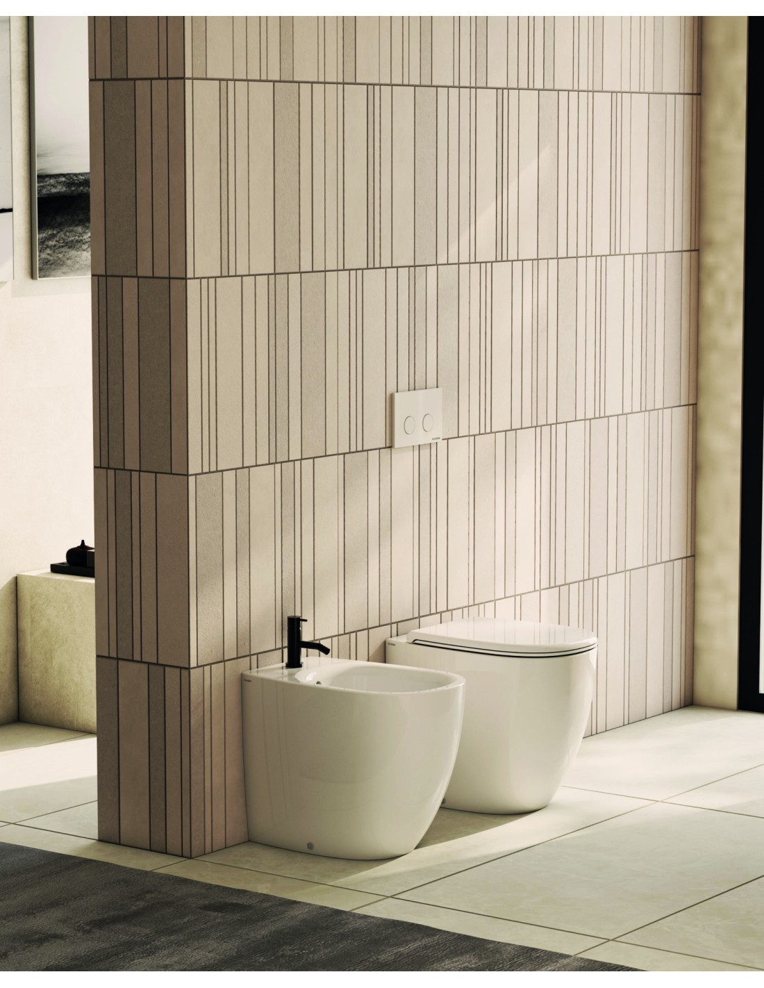 Ceramica Globo - DAILY wc + bidet + coprivaso filoparete 53.35