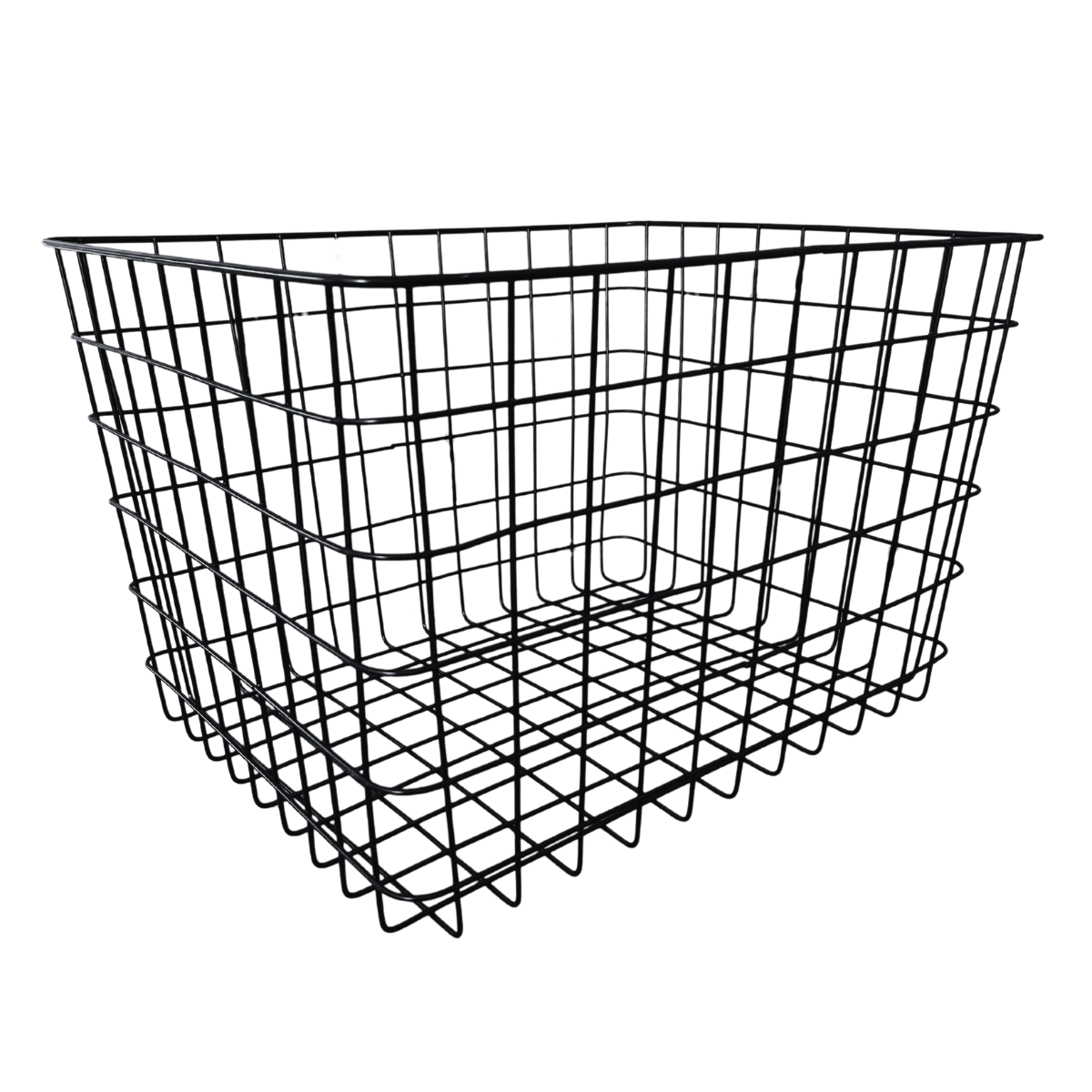 Cestino nero in filo metallico modello grande H28 cm