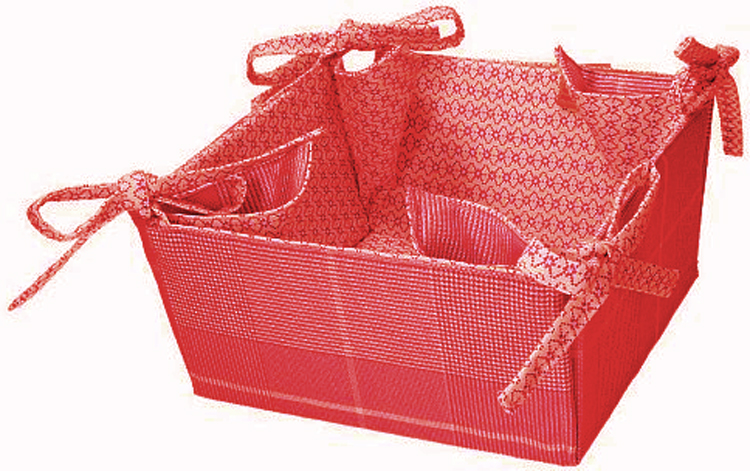 Cestino Porta Pane Ibla Rosso