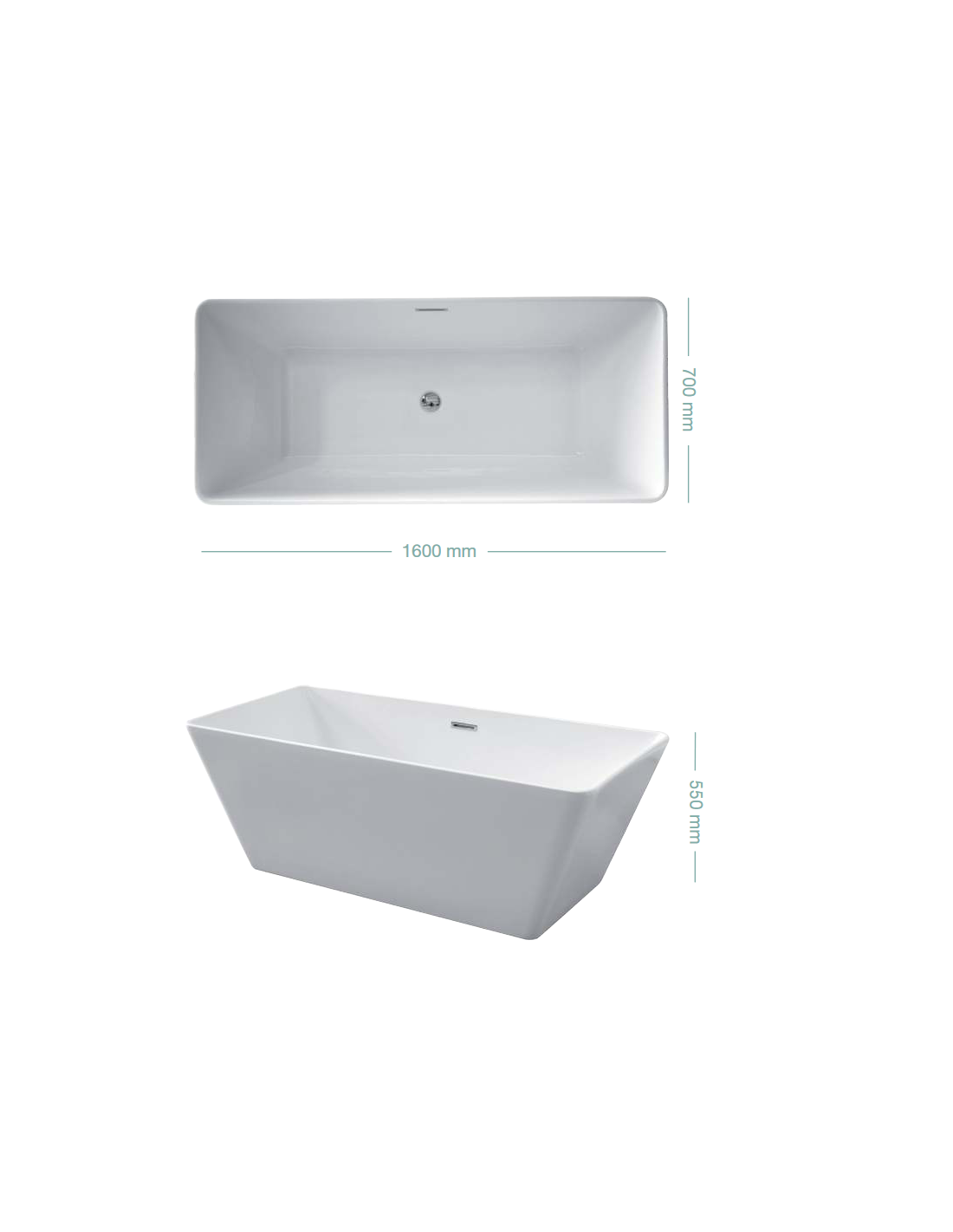 Colacril - Vasca Freestanding in Acrilico in Bianco Lucido - Firenze