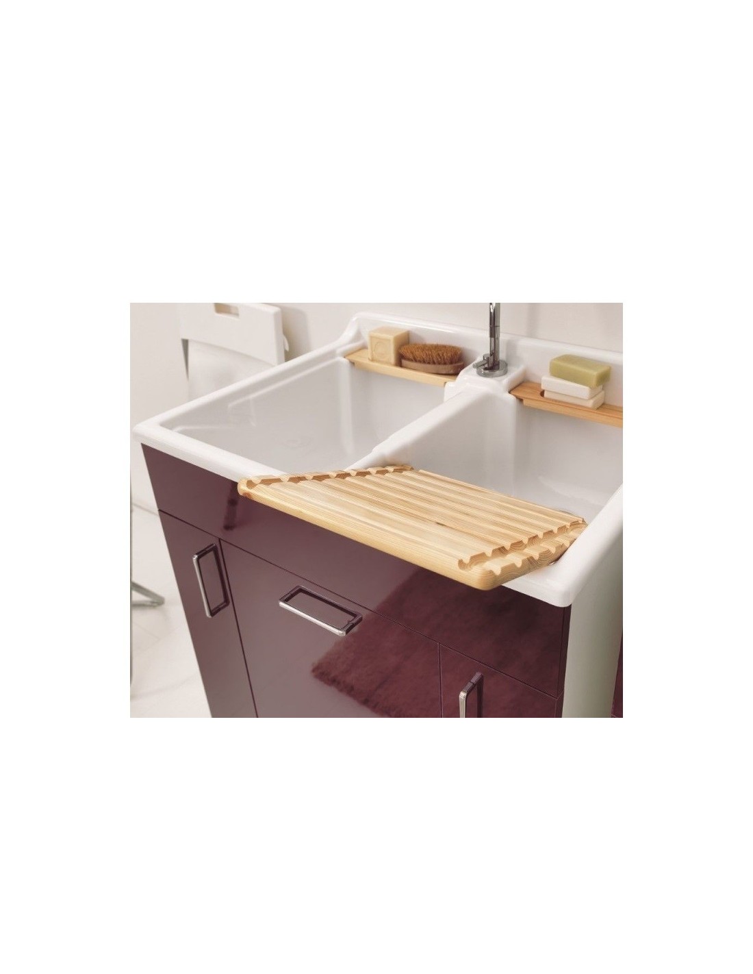 Colavene - Griglia portasapone in legno massello per Lavacril 80x60 - 330072