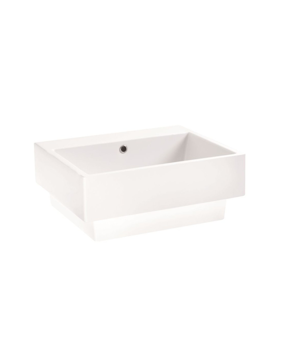 COLAVENE - VOLANT lavabo profondo in ceramica 60X50 h25 cm + FORO - LAB6050F