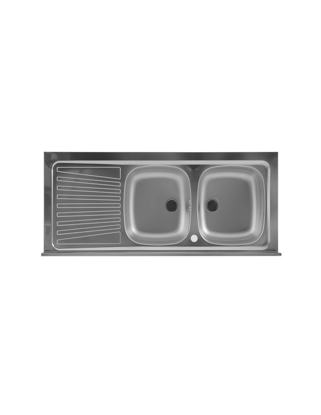 Colavene - Lavello in acciaio inox doppia vasca e sgocciolatoio 135x60cm - 101310V