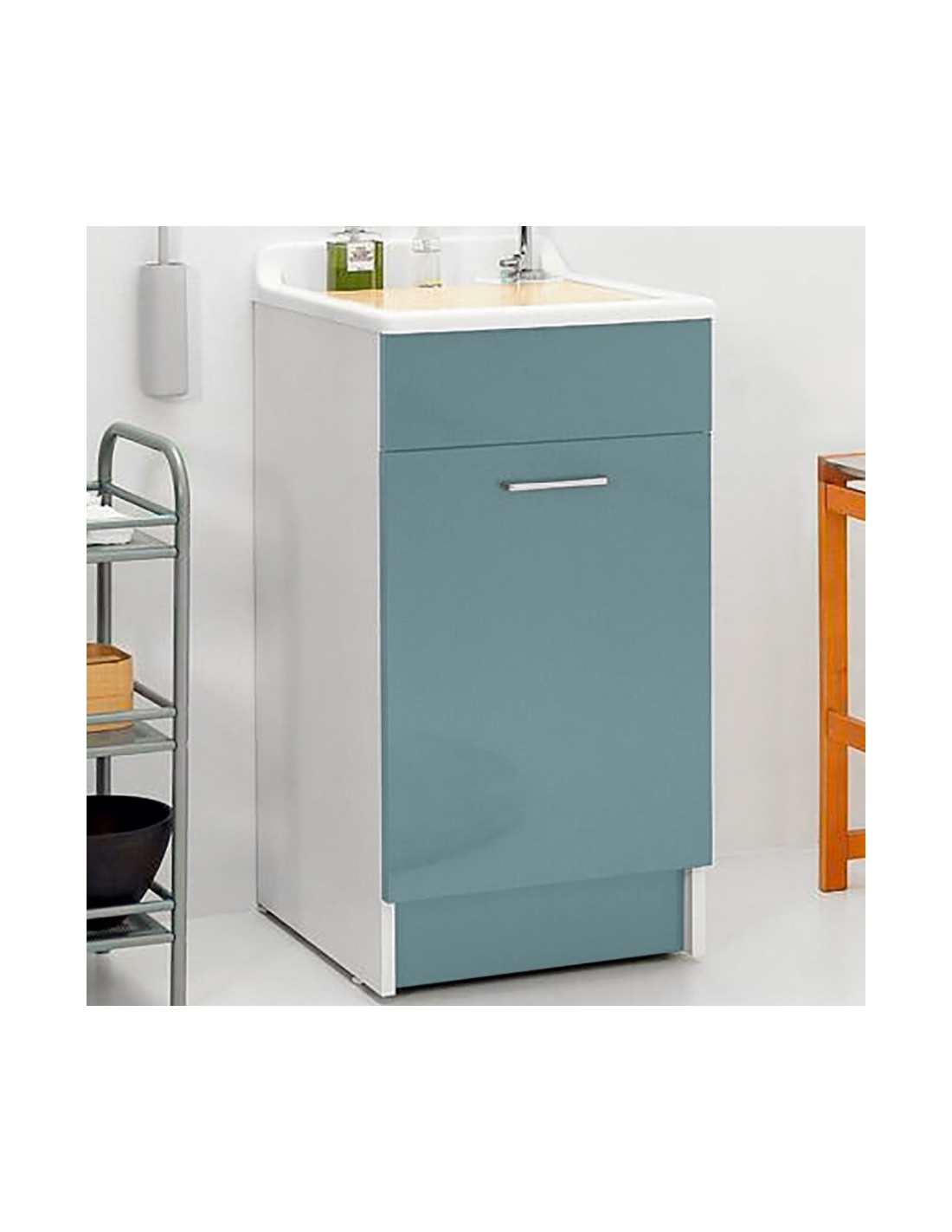 Colavene - Swash lavapanni 45X60Xh86 Celeste apertura a destra 24071D