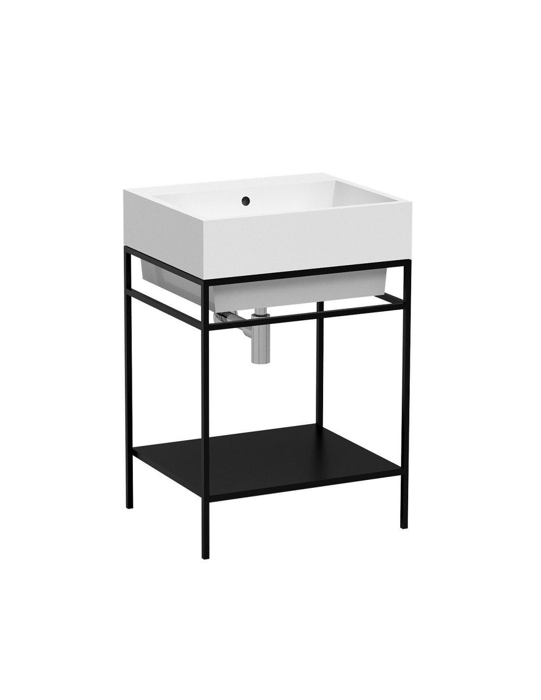 Colavene - Volant 75X50+Struttura acciaio inox nero matt - QSV7552N+LAB7550