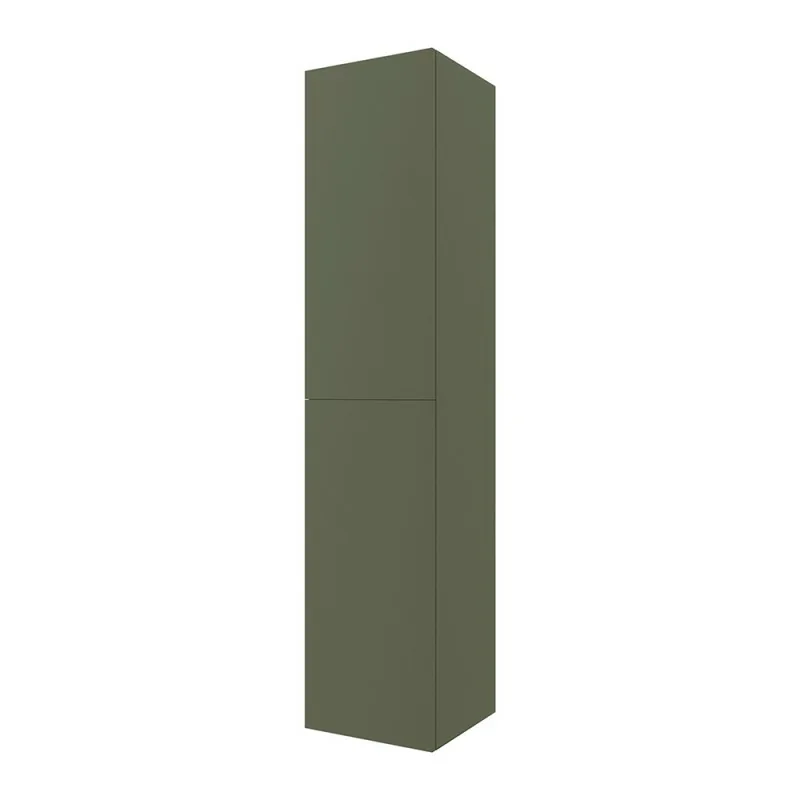 Colonna bagno sospesa 160 cm Melody verde bosco con ante reversibili