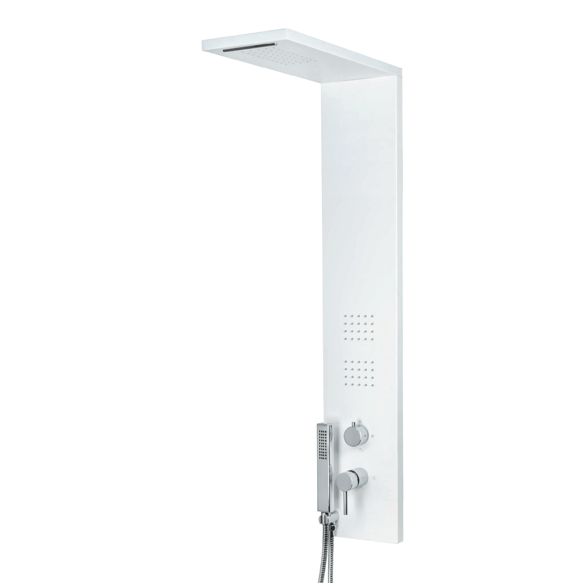 Colonna Doccia Idromassaggio Con Effetto Cascata e Kit Doccetta Metaform "Trend" Bianco Opaco
