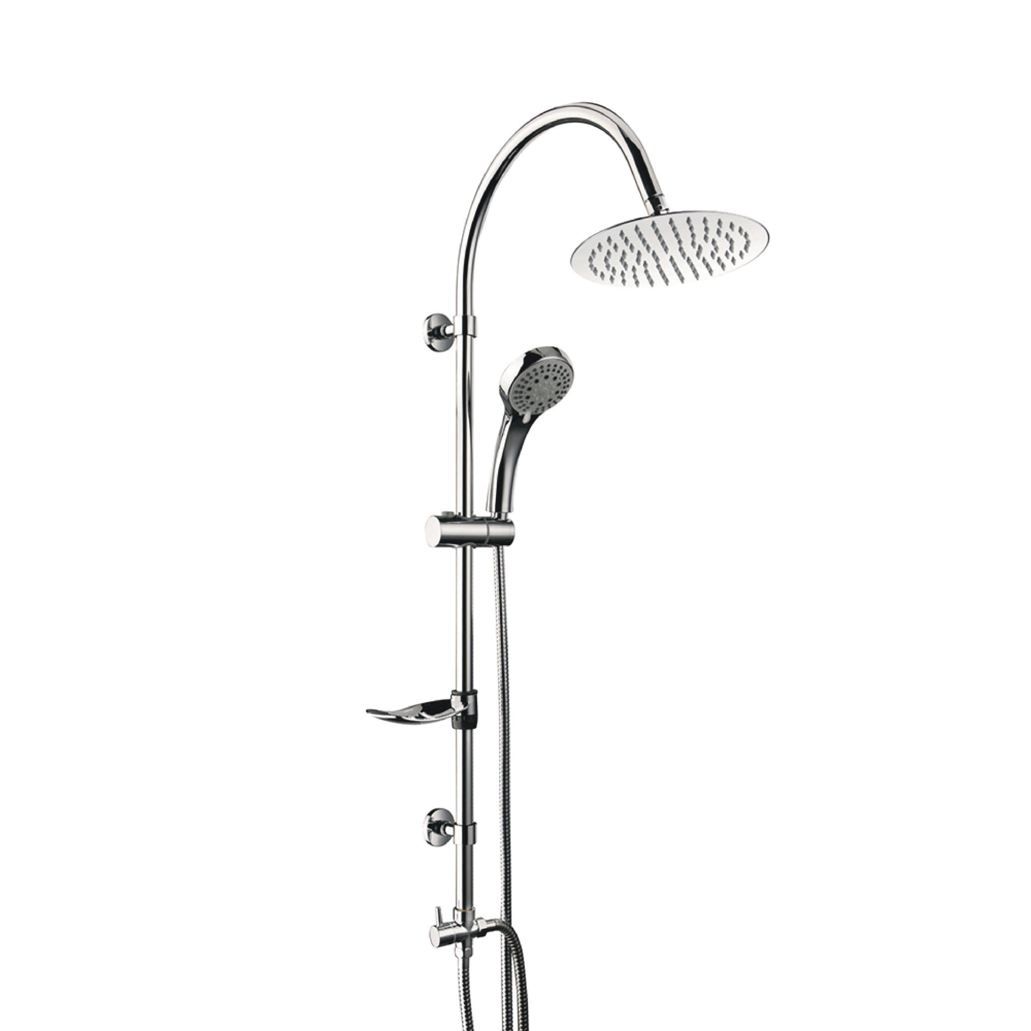 Colonna Doccia Con Kit Doccetta e Deviatore a 2 Vie Isola Del Sud "Romantic" Cromo Lucido